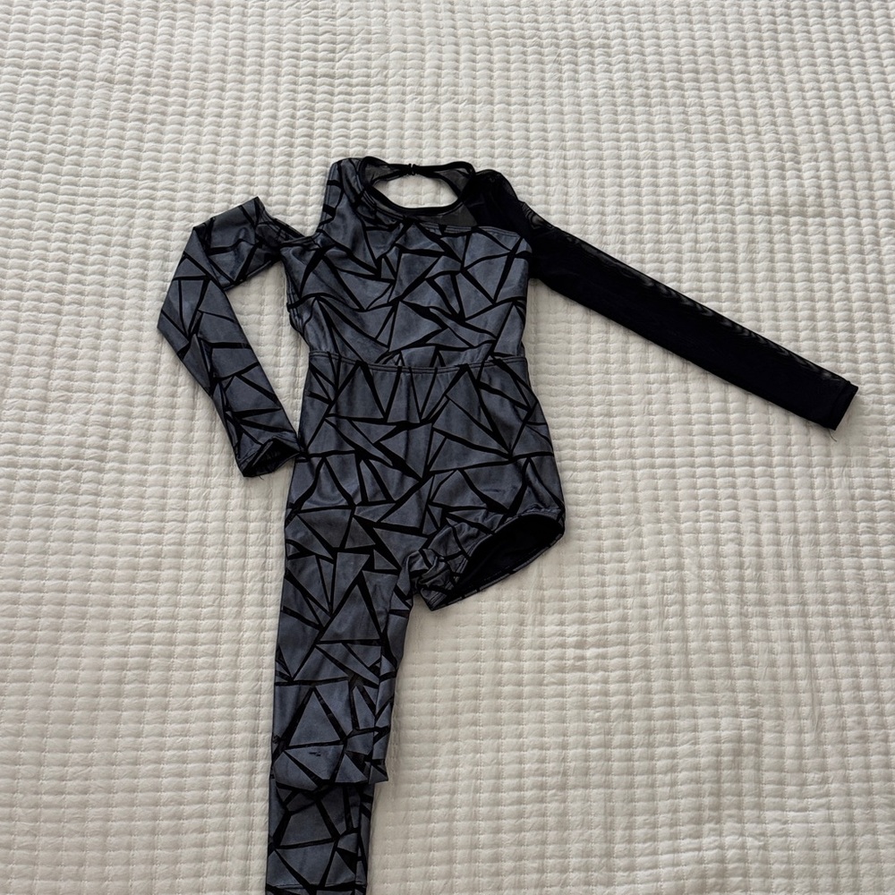 Weissman Geometric Black and Gray Kids Bodysuit